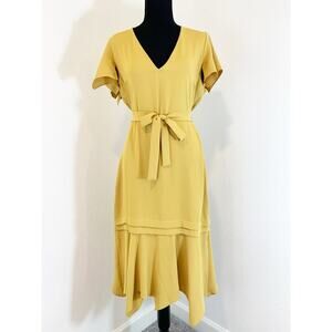 Amanda Uprichard Yellow Midi Dress